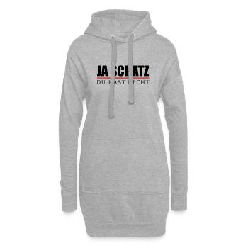 Ja Schatz Du Hast Recht - Beziehung Humor Spruch - Hoodie-Kleid - Grau meliert - Vorne
