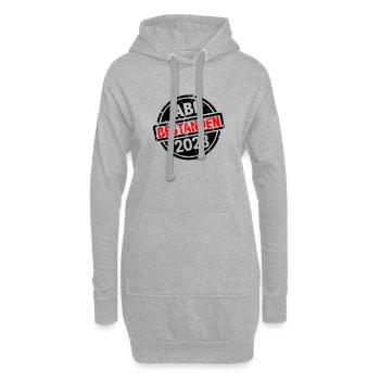 Abitur 2023 - Bestanden - Abi 23 - Abschluss - Hoodie-Kleid - Grau meliert - Vorne