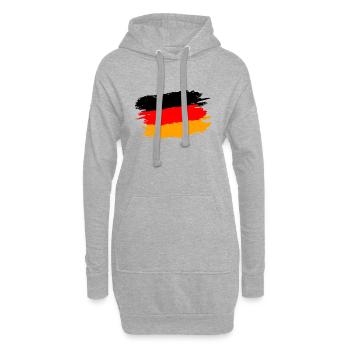 Ich liebe DEUTSCHLAND Shirt Fahne GERMANY STOLZ - Hoodie-Kleid - Grau meliert - Vorne