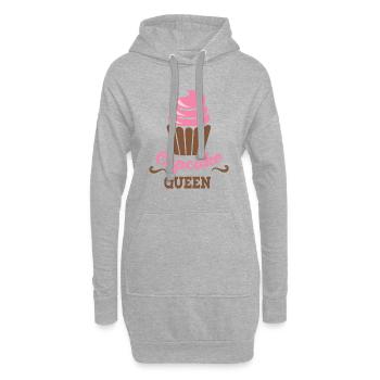 Cupcake - Sweat-shirt à capuche long Femme - gris chiné - Devant
