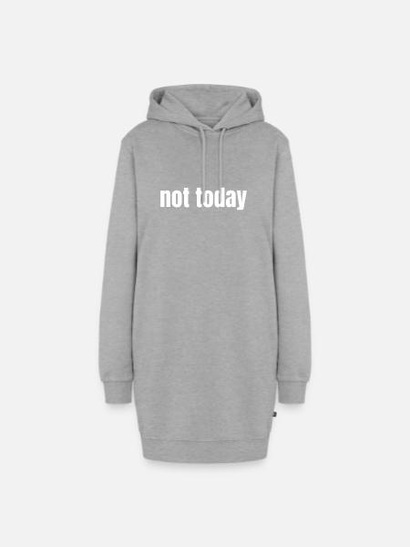 not today - Hoodie-Kleid - Grau meliert