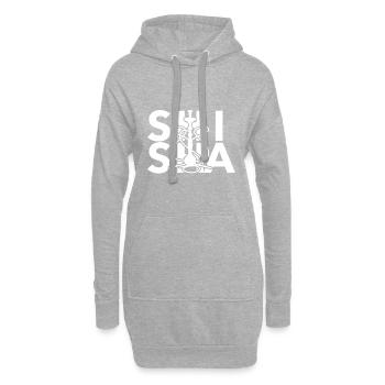 Shisha - Sweat-shirt à capuche long Femme - gris chiné - Devant