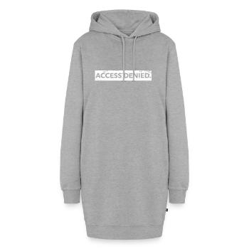 Humour de bureau - Sweat-shirt à capuche long Femme - gris chiné - Devant