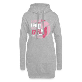 Play Like A Girl Volleyball - Hoodie-Kleid - Grau meliert - Vorne