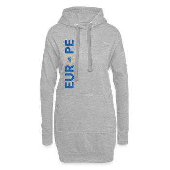 Europe UE Union européenne stars - Sweat-shirt à capuche long Femme - gris chiné - Devant