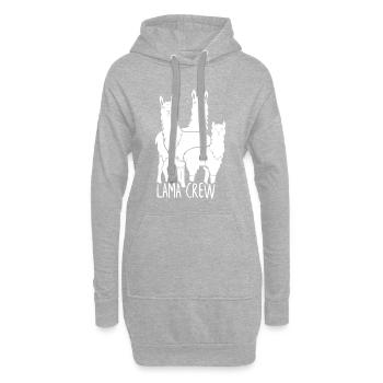 Lama Crew Alpaka - Sweat-shirt à capuche long Femme - gris chiné - Devant