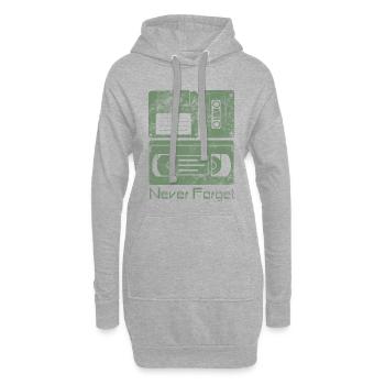 Never Forget Funny Floppy Disk VHS TAPE 80er 90er - Hoodie-Kleid - Grau meliert - Vorne