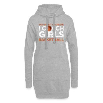 Tu ne me fais pas peur, je m'entraîne au basketball féminin - Sweat-shirt à capuche long Femme - gris chiné - Devant