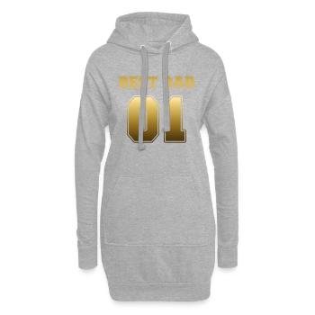 Best Dad 01 - Hoodie-Kleid - Grau meliert - Vorne