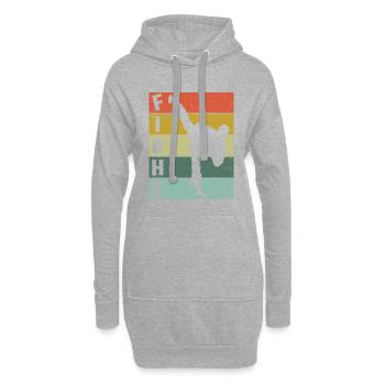 Combat de karaté combattant Combattant de karaté - Sweat-shirt à capuche long Femme - gris chiné - Devant