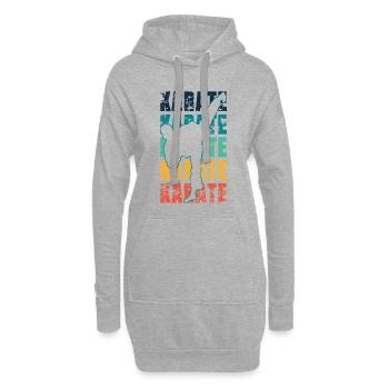 Karate Karate Karate Karate Karate Grunge - Hoodie-Kleid - Grau meliert - Vorne