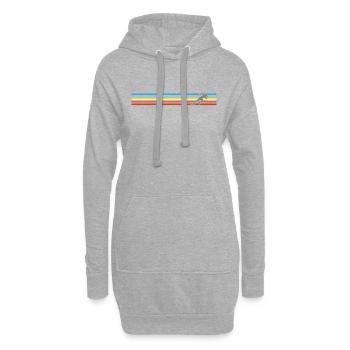 coureur - Sweat-shirt à capuche long Femme - gris chiné - Devant