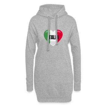 Italia - Hoodie-Kleid - Grau meliert - Vorne