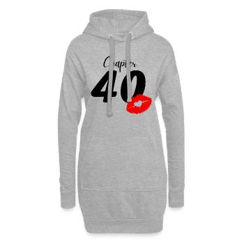40. Geburtstag - Hoodie-Kleid - Grau meliert - Vorne