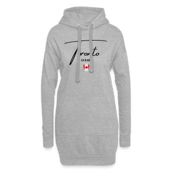 J’adore Toronto, Toronto Canada - Sweat-shirt à capuche long Femme - gris chiné - Devant