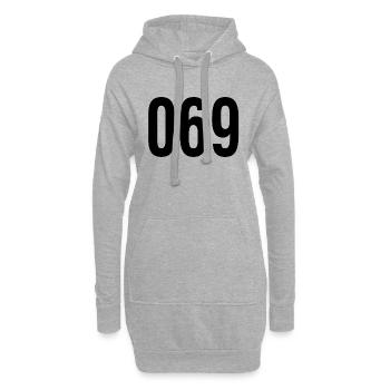 069 - Hoodie Dress - heather grey - Front