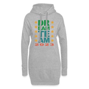 Dream Team 2023 - Hoodie-Kleid - Grau meliert - Vorne