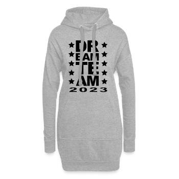 Dream Team 2023 - Hoodie-Kleid - Grau meliert - Vorne
