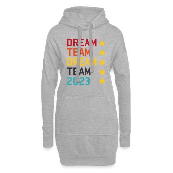 Dream Team 2023 - Hoodie-Kleid - Grau meliert - Vorne