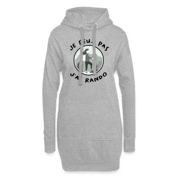 Geschenkidee für weibliche Wanderer - Hoodie-Kleid - Grau meliert - Vorne