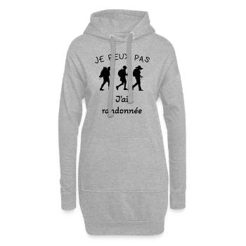 Wanderer Geschenk - Hoodie-Kleid - Grau meliert - Vorne