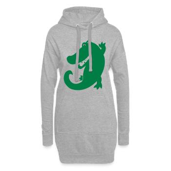 krokodil - Hoodie-Kleid - Grau meliert - Vorne