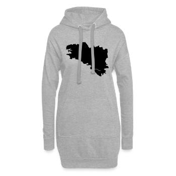 brittany card form 2603 p - Hoodie Dress - heather grey - Front