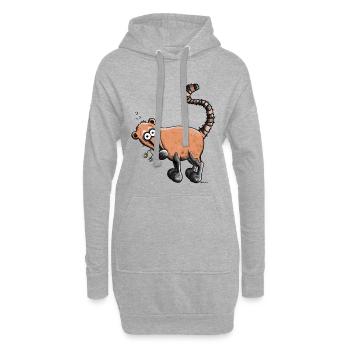 Drôle Coati - Sweat-shirt à capuche long Femme - gris chiné - Devant