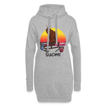 Finnland - Hoodie-Kleid - Grau meliert - Vorne