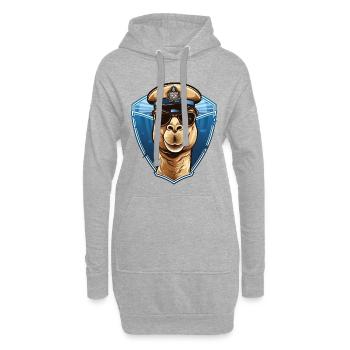 Kamel Polizist - Hoodie-Kleid - Grau meliert - Vorne