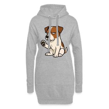 Jack Russel terrier Jack russel liebhaber Jackie - Hoodie-Kleid - Grau meliert - Vorne