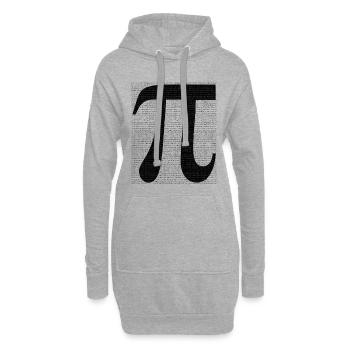 Mathématiques du symbole pi avec valeur numérique - Sweat-shirt à capuche long Femme - gris chiné - Devant