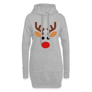 Rudolph Renne minimaliste - Sweat-shirt à capuche long Femme - gris chiné - Devant