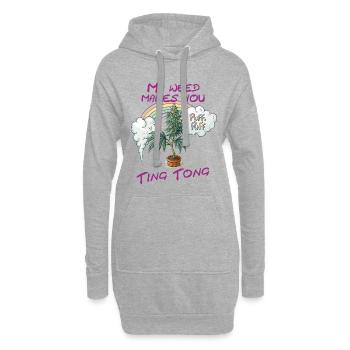 Ting Tong - Hoodie-Kleid - Grau meliert - Vorne