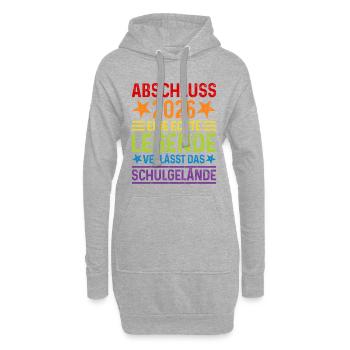 Abschluss 2026 Einr Legende verlässt Schulgelände - Hoodie-Kleid - Grau meliert - Vorne