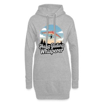 Drachenflieger Hängegleiter Luftsport Enthusiasten - Hoodie-Kleid - Grau meliert - Vorne