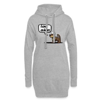 JE PEUX GRIMPER ! - Sweat-shirt à capuche long Femme - gris chiné - Devant