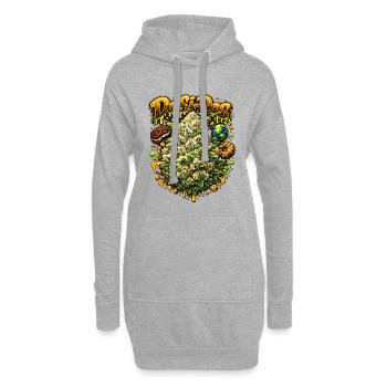 Do-Si-Dos Cookie Graffiti Print - Sweat-shirt à capuche long Femme - gris chiné - Devant