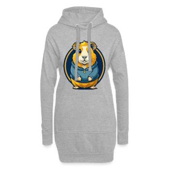 Logo clipart de dessin animé mascotte Kawaii cochon d’Inde - Sweat-shirt à capuche long Femme - gris chiné - Devant