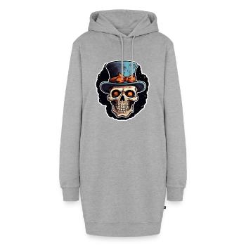 Halloween - Hoodie-Kleid - Grau meliert - Vorne
