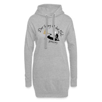 Jakobsweg - Der Weg ist das Ziel - Hoodie-Kleid - Grau meliert - Vorne