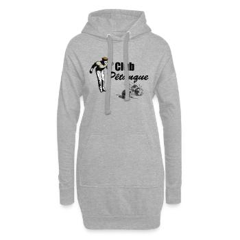 PETANQUE - Sweat-shirt à capuche long Femme - gris chiné - Devant