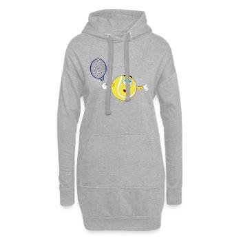 Raquette de tennis terrain de sport de balle joueur à jouer au squash - Sweat-shirt à capuche long Femme - gris chiné - Devant