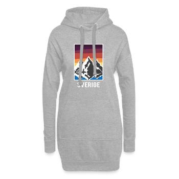 Sverige - Sweat-shirt à capuche long Femme - gris chiné - Devant