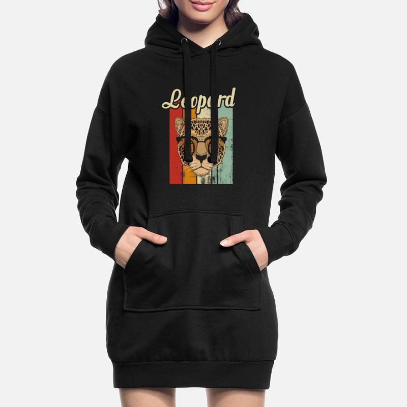 Leopard Hoodie-Kleid