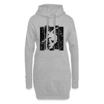Skateboarder Skateboard Skater Skate Skateing - Hoodie-Kleid - Grau meliert - Vorne