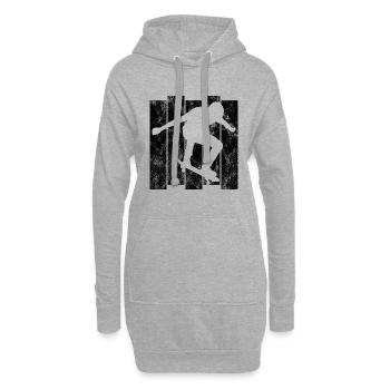 Skateboarder Skateboard Skater Skate Skateing - Hoodie-Kleid - Grau meliert - Vorne