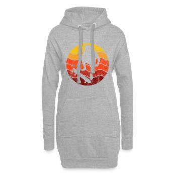 Skateboarder Skateboard Skater Skate Skateing - Sweat-shirt à capuche long Femme - gris chiné - Devant