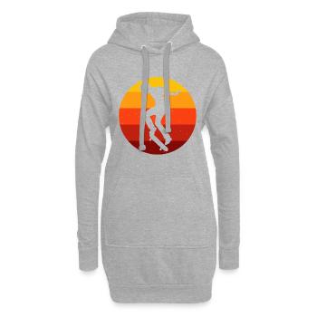 Skateboard Skateboarder Skater Skate Skateing - Sweat-shirt à capuche long Femme - gris chiné - Devant