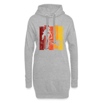 Cadeau rétro de vélo de vélo BMX Vélo Motocross - Sweat-shirt à capuche long Femme - gris chiné - Devant